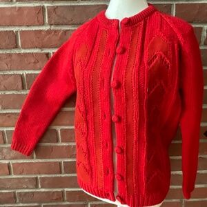 Loubella Extendables Wool Suede Cardigan Vintage 80s Made in British Hong Kong